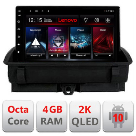Navigatie dedicata Lenovo Audi Q3 2011-2018 , Octacore, 4Gb RAM, 64Gb Hdd, 4G, QLED 2K, DSP, Carplay, Bluetooth