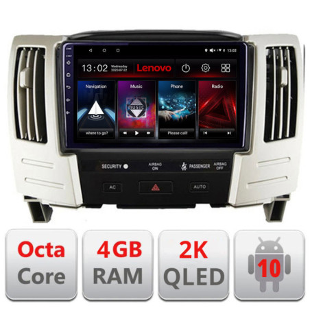 Navigatie dedicata Lenovo Lexus RX300 2003-2008 , Octacore, 4Gb RAM, 64Gb Hdd, 4G, QLED 2K, DSP, Carplay, Bluetooth