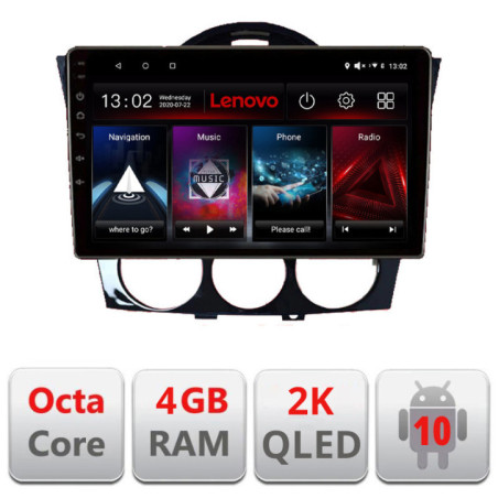 Navigatie dedicata Lenovo Mazda RX8 2008-2011, Octacore, 4Gb RAM, 64Gb Hdd, 4G, QLED 2K, DSP, Carplay, Bluetooth