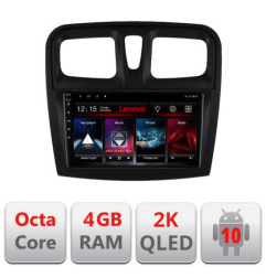 Navigatie dedicata Lenovo Dacia Sandero 2012-2020 var B, Octacore, 4Gb RAM, 64Gb Hdd, 4G, QLED 2K, DSP, Carplay, Bluetooth