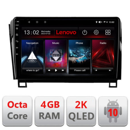 Navigatie dedicata Lenovo Toyota sequoia 2008-2017, Octacore, 4Gb RAM, 64Gb Hdd, 4G, QLED 2K, DSP, Carplay, Bluetooth