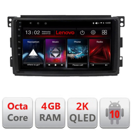 Navigatie dedicata Lenovo Smart 2005-2010 L-Smart05, Octacore, 4Gb RAM, 64Gb Hdd, 4G, QLED 2K, DSP, Carplay, Bluetooth