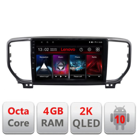 Navigatie dedicata Lenovo Kia Sportage facelift 2019- L-sportagL-19 , Octacore, 4Gb RAM, 64Gb Hdd, 4G, QLED 2K, DSP, Carplay, Bluetooth