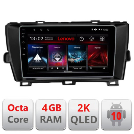 Navigatie dedicata Lenovo Toyota Prius 2009-2014 L-TY39, Octacore, 4Gb RAM, 64Gb Hdd, 4G, QLED 2K, DSP, Carplay, Bluetooth