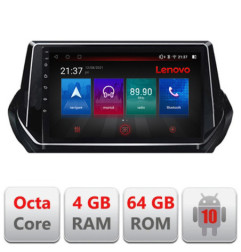 Navigatie dedicata Peugeot 2008 2020- Android radio gps internet Lenovo Octa Core 4+64 LTE Kit-209-2020+EDT-E509-PRO