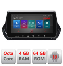 Navigatie dedicata Peugeot 2008 2020- Android radio gps internet Lenovo Octa Core 4+64 LTE ecran de 10.33' wide Kit-209-2020+EDT-E511-PRO
