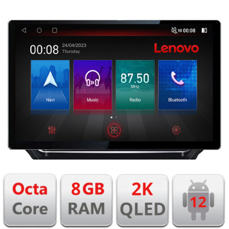 Navigatie dedicata Lenovo Peugeot 2008 2020- Ecran 2K QLED 13",Octacore,8Gb RAM,128Gb Hdd,4G,360,DSP,Carplay,Bluetooth