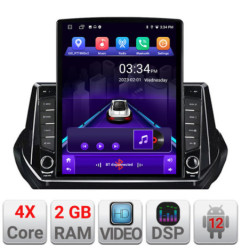Navigatie dedicata Peugeot 2008 2020- Android radio gps internet quad core 2+32 ecran vertical 9.7" Kit-209-2020+EDT-E708