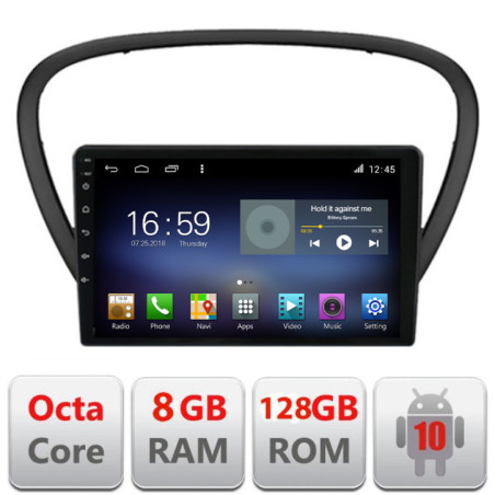 Navigatie dedicata Peugeot 607 Android radio gps internet Lenovo Octa Core 8+128 LTE Kit-607+EDT-E609