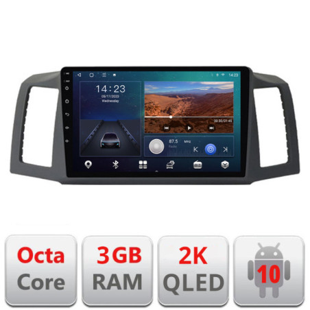 Navigatie dedicata Jeep Grand Cherokee 2008-2010  Android ecran Qled 2K Octa Core 3+32 carplay android auto Kit-cherokee-2009+EDT-E310v3-2K