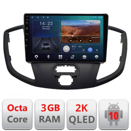 Navigatie dedicata Ford Transit V363 2015-2021 Android ecran Qled 2K Octa Core 3+32 carplay android auto Kit-custom+EDT-E309v3-2K