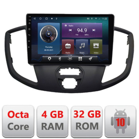 Navigatie dedicata Ford Transit V363 2015-2021 Android radio gps internet Octa core 4+32 Kit-custom+EDT-E409