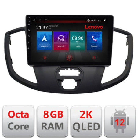 Navigatie dedicata Lenovo Ford Transit V363 2015-2021 Octacore, 8 Gb RAM, 128 Gb Hdd, 4G, Qled 2K, Carplay AA, 360, Bluetooth