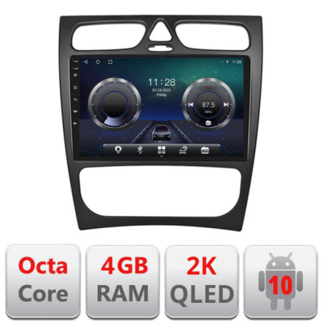 Navigatie dedicata Mercedes CLK facelift Android ecran Qled 2K Octa core 4+32 Kit-facelift+EDT-E409-2K