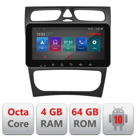 Navigatie dedicata Mercedes CLK facelift Android radio gps internet Lenovo Octa Core 4+64 LTE ecran de 10.33' wide Kit-facelift+EDT-E511-PRO