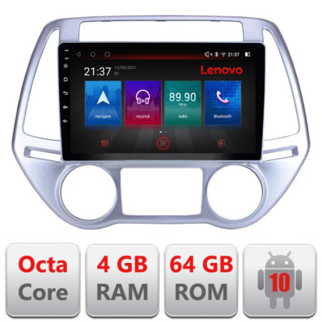 Navigatie dedicata Hyundai I20 2011-2014 manual si automat  Android radio gps internet Lenovo Octa Core 4+64 LTE