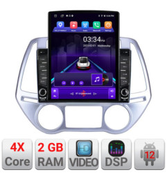 Navigatie dedicata Hyundai I20 2011-2014 manual si automat  Android radio gps internet quad core 2+32 ecran vertical 9.7" Kit-i20-2012+EDT-E708