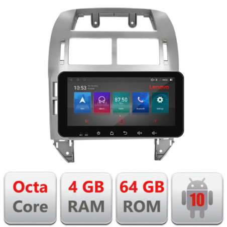 Navigatie dedicata VW Polo 2004-2011 Android radio gps internet Lenovo Octa Core 4+64 LTE ecran de 10.33' wide Kit-polo+EDT-E511-PRO