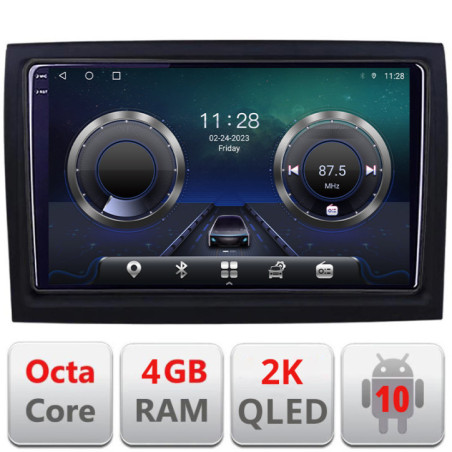 Navigatie dedicata Fiat ducato 2022- C-ducato Android Octa Core Ecran 2K QLED GPS  4G 4+32GB 360 KIT-ducato+EDT-E409-2K