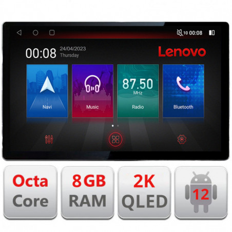 Navigatie dedicata Nissan Micra  2014-2019 Lenovo ecran 13" 2K 8+128 Android Waze USB Navigatie 4G 360 Toslink Youtube Radio KI
