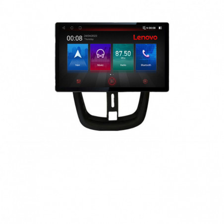 Navigatie dedicata Peugeot 207 N-PE01 Lenovo ecran 13" 2K 8+128 Android Waze USB Navigatie 4G 360 Toslink Youtube Radio KIT-PE0