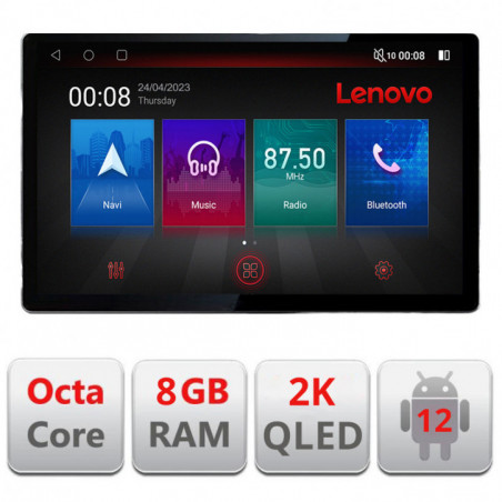 Navigatie dedicata Toyota Corolla N-063 Lenovo ecran 13" 2K 8+128 Android Waze USB Navigatie 4G 360 Toslink Youtube Radio KIT-0