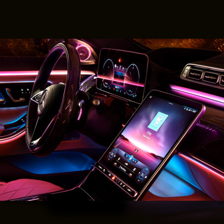 Lumini ambientale dedicate Mazda 3 2020-2023 set complet control telefon sau sistem original