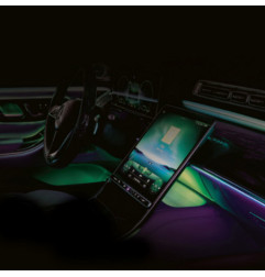 Lumini Ambientale dedicate spatar scaune Mercedes A W177 CLA W118 sistemul original sau telefon AMB-ME-W177-04