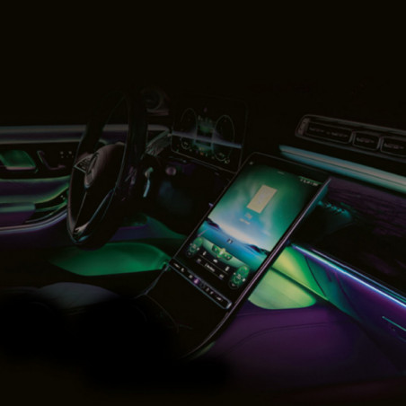Lumini Ambientale dedicate spatar scaune Mercedes A W177 CLA W118 sistemul original sau telefon AMB-ME-W177-04