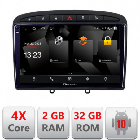 Navigatie dedicata Nakamichi Peugeot 308 Quad Core 5230-038  Android Ecran 720P Quad Core 2+32 carplay android auto