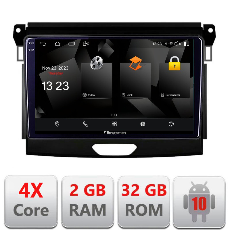 Navigatie dedicata Nakamichi Ford Ranger 5230-574  Android Ecran 720P Quad Core 2+32 carplay android auto