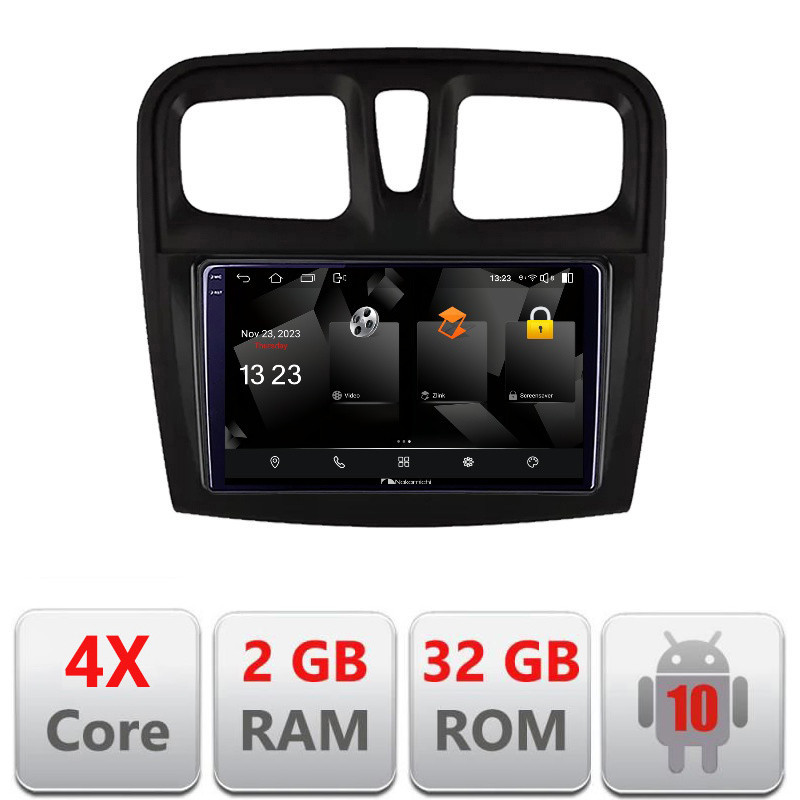 Navigatie dedicata Nakamichi Dacia Sandero 2012-2020 var B  Android radio gps internet Octa core 2+32 carplay android auto