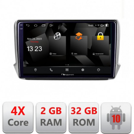 Navigatie dedicata Nakamichi Peugeot 208/2008 5230-PSA  Android Ecran 720P Quad Core 2+32 carplay android auto