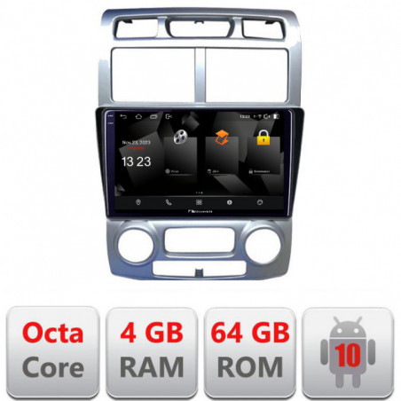 Navigatie dedicata Nakamichi Kia Sportage 2005-2007 5510-0023  Android Octa Core 720p 4+64 DSP 360 camera carplay android auto