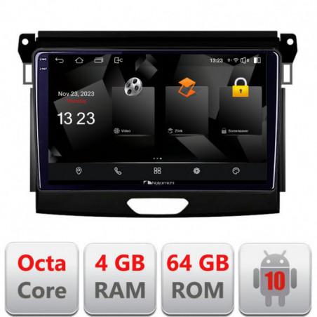 Navigatie dedicata Nakamichi Ford Ranger 5510-574  Android Octa Core 720p 4+64 DSP 360 camera carplay android auto