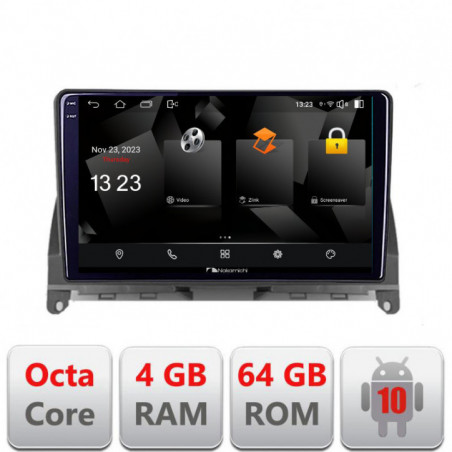 Navigatie dedicata Nakamichi Mercedes W204 2008-2012 5510-W204  Android Octa Core 720p 4+64 DSP 360 camera carplay android auto