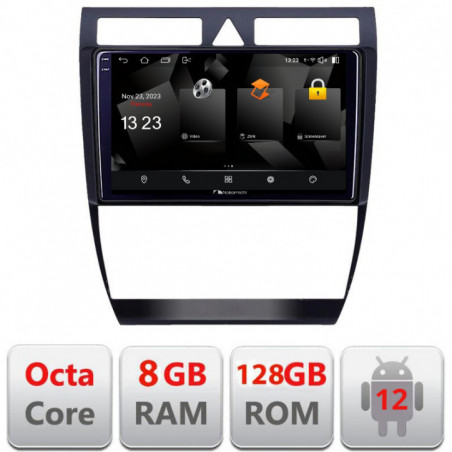 Navigatie dedicata Nakamichi Audi A6 Quad Core 5960Pro-102 Android Octa Core Qualcomm 2K Qled 8+128 DTS DSP 360 4G Optical