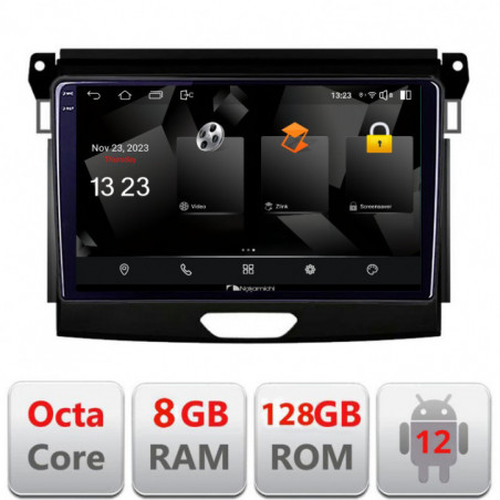 Navigatie dedicata Nakamichi Ford Ranger 5960Pro-574 Android Octa Core Qualcomm 2K Qled 8+128 DTS DSP 360 4G Optical