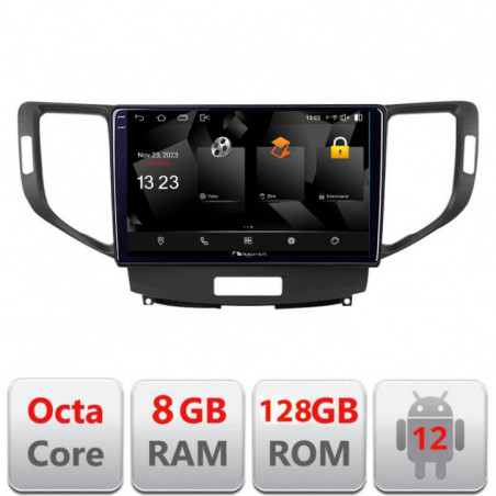 Navigatie dedicata Nakamichi Honda Accord 2008-2012 5960Pro-8951 Android Octa Core Qualcomm 2K Qled 8+128 DTS DSP 360 4G Optical