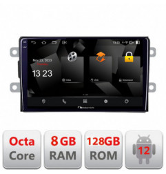 Navigatie dedicata Nakamichi Dacia dupa 2012 5960Pro-Dacia Android Octa Core Qualcomm 2K Qled 8+128 DTS DSP 360 4G Optical