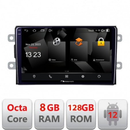 Navigatie dedicata Nakamichi Dacia dupa 2012 5960Pro-Dacia Android Octa Core Qualcomm 2K Qled 8+128 DTS DSP 360 4G Optical