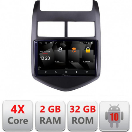 Navigatie dedicata Nakamichi Chevrolet Aveo 2010-2013 5230-AVEO10  Android Ecran 720P Quad Core 2+32 carplay android auto