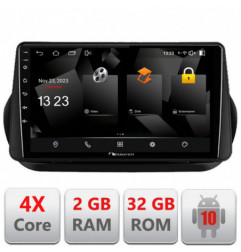 Navigatie dedicata Nakamichi Peugeot Bipper, Citroen Nemo, Fiat Qubo 2008-2017  Android radio gps internet quad core 2+32 carplay android auto