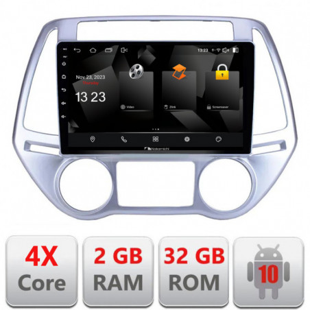 Navigatie dedicata Nakamichi Hyundai I20 2011-2014 manual si automat  Android radio gps internet quad core 2+32 carplay android auto