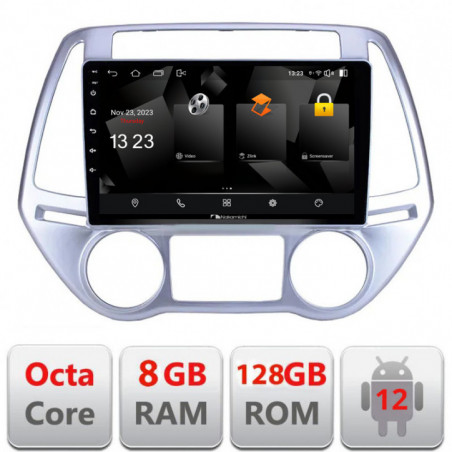Navigatie dedicata Nakamichi Hyundai I20 2011-2014 manual si automat  Android radio gps internet quad core 8+128 carplay android auto