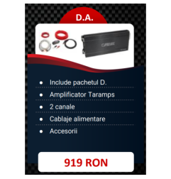 Pachet Difuzoare Audio System Component CARBON 165 pentru usile din fata + amplificator Taramps pe 2 canale