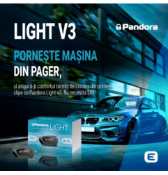 Kit pornire motor Pandora LIGHT V3,  BMW Seria 5 E60 2004-2010, pager cu raza extinsa 868Mhz, 2 x CAN (montaj inclus)