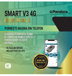 Kit pornire motor Pandora Smart v3 ES(fara tag) Dacia Sandero gen 1 2008-2011, aplicatie telefon 4G, GPS (montaj inclus)