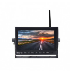 Monitor wireless cu ecran digital TFT de 7" pentru dube camioane si utilaje cu 4 canale video wireless Edotec EDT-CM709MDW-4