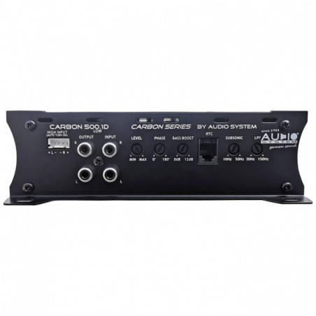 Amplificator Audio-Systems CARBON-500.1 D, 1x500 watts, in 2 sau 4 ohm, pentru subwoofer clasa D